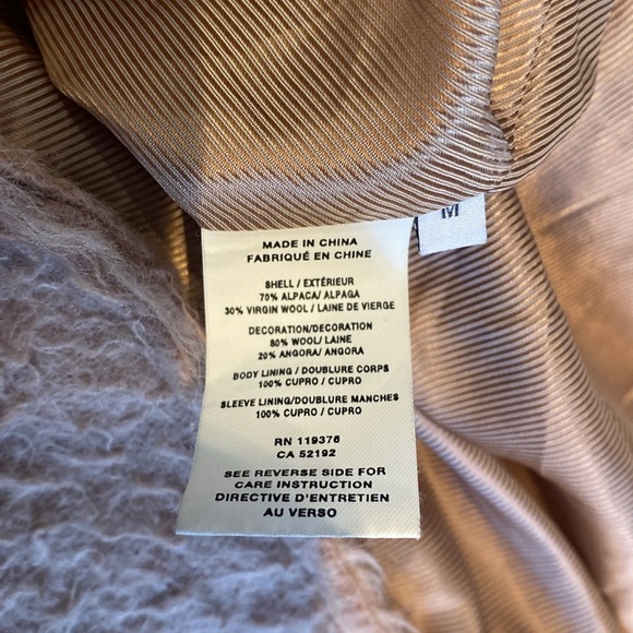 Helmut Lang camel shaggy alpaca coat medium - Picture 9 of 11